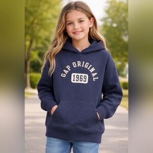 GAP Youth, Navy 'Gap Original 1969' Pullover Hoodie, Youth Size Large 14-16